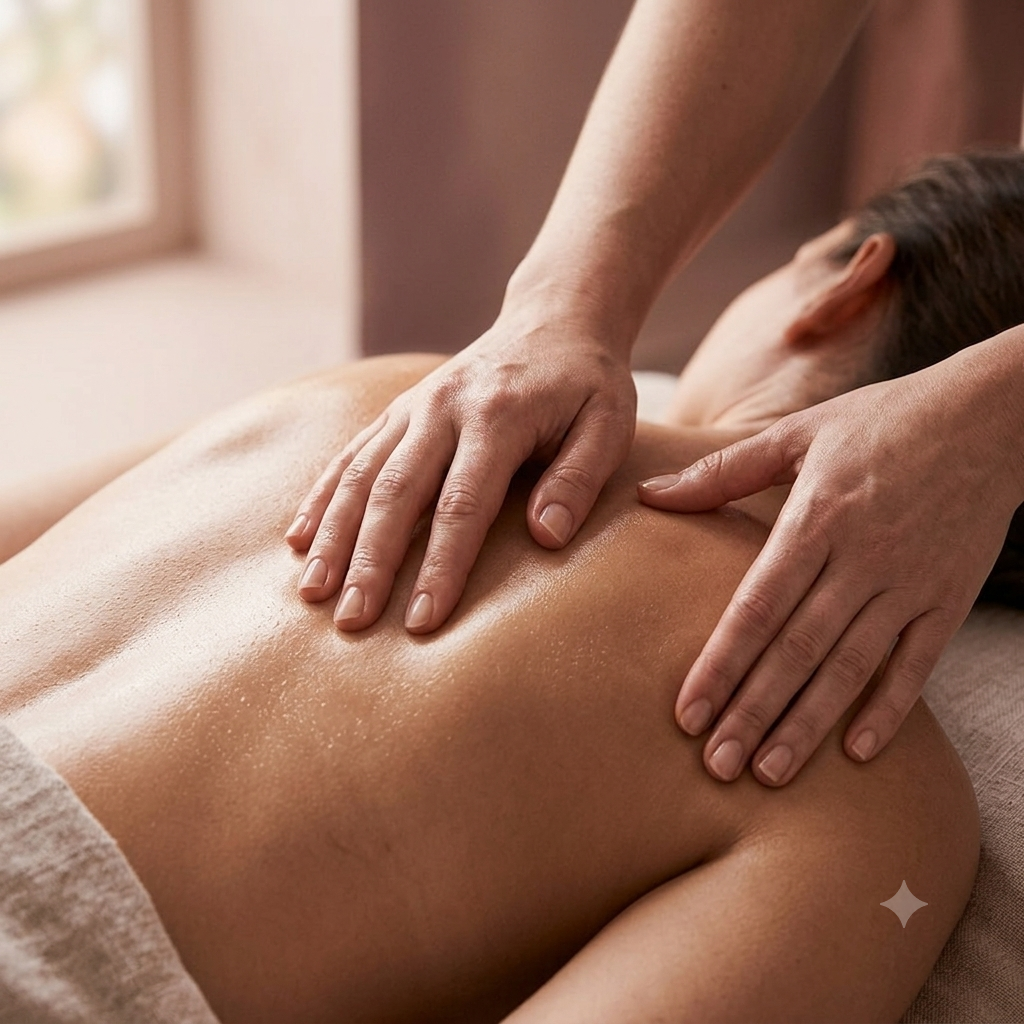 Foot reflexology massage as part of a wellness package